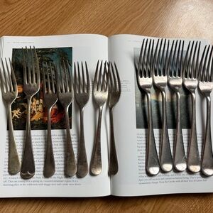 Vintage Nickel Silver Forks  – Mixed Set (12 Pieces)